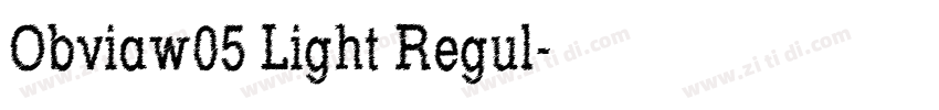 Obviaw05 Light Regul字体转换